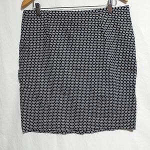 J Jill Ponte Black and White Maxi Skirt Size Large